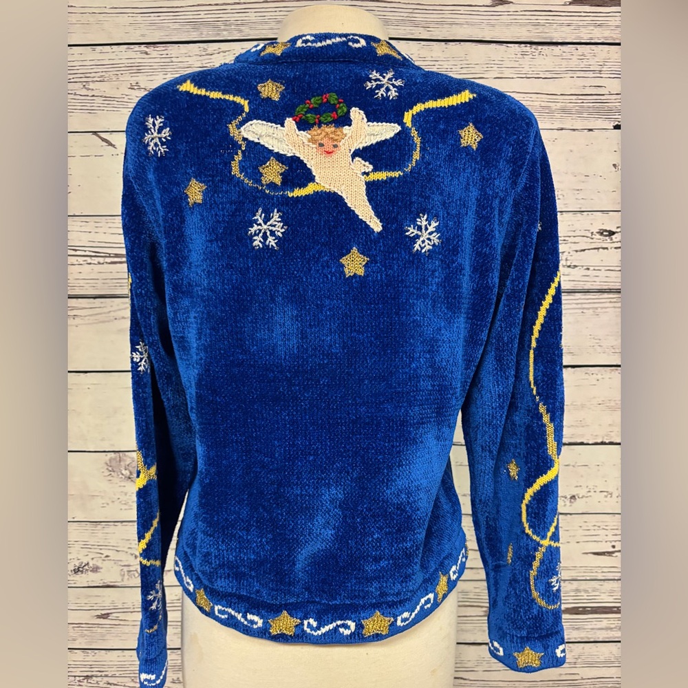 Vintage Claire Murray 80’s Stunning Christmas Sweater Hand Knit Embroidered - Picture 10 of 16